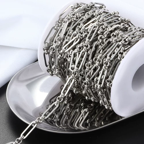 Аксессуар из нержавеющей стали ручной работы, цепь, ожерелье, цепочка, модная подвеска с кисточками, DIY