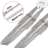 10 штук в упаковке, 2 мм, изысканное ожерелье из титановой стали с крестом, цепочка на ключицу, свитер, простая креативная подходящая цепочка своими руками