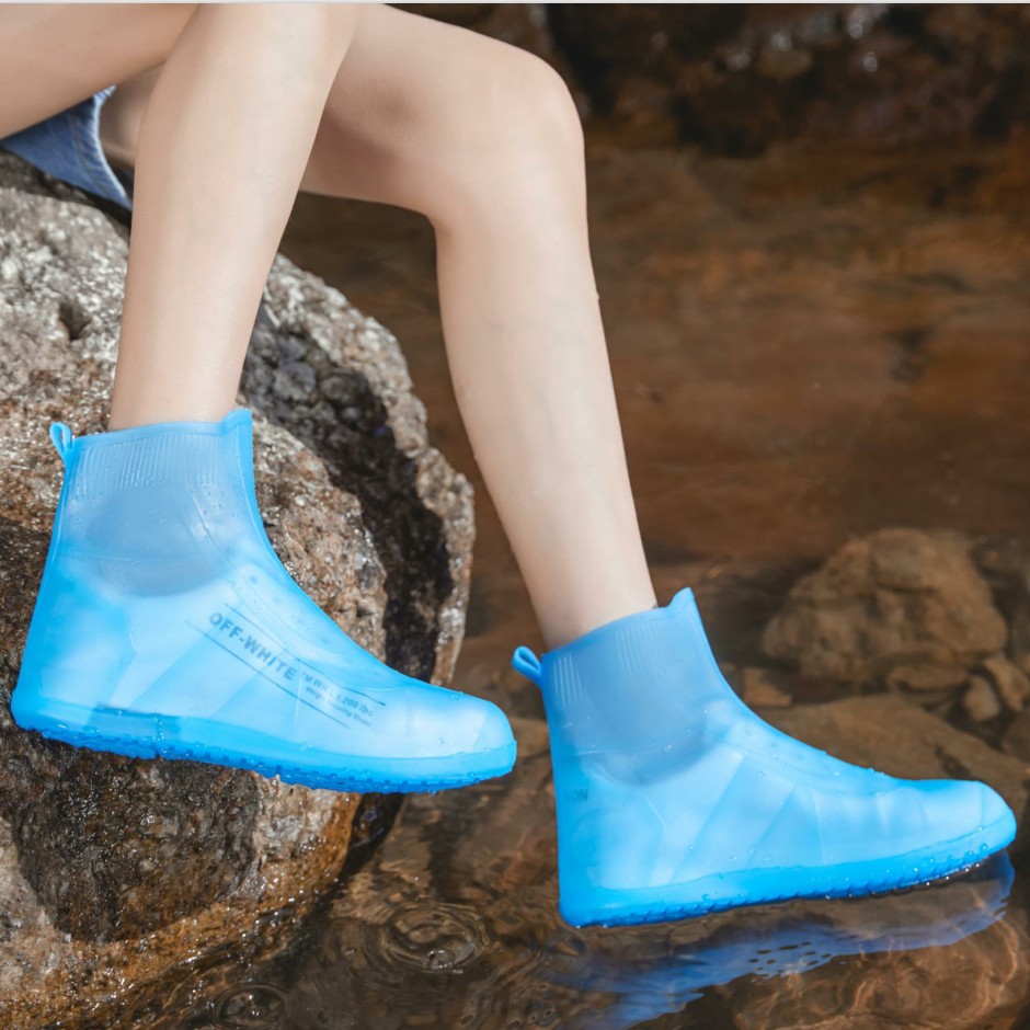 Shoe cover waterproof anti-slip thickened abrasion resistant male and female silicone Rain shoe cover rain shoes cover for rainy days Children's rain-proof foot sleeve-Taobao