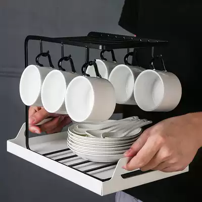 European-style coffee cup Nordic simple small luxury afternoon tea tea set Household light luxury black and white coffee cup set