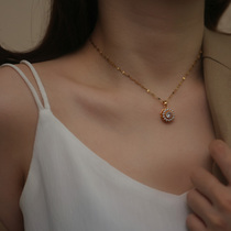 When it comes to functioning rotatable sun flower ring light and luxurious crowdlock bone chain 100 hitch superior sense temperament pendant female autumn