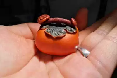 桔色染料效果根付染色鹿角染料鹿角根付染色古法染色夜叉五倍子