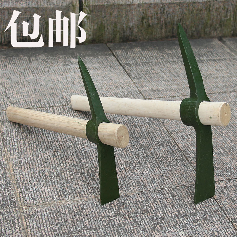 Wood Handle Small Ocean Pick Small Hoe Small Hoe To Dig Tree Roots Dig Shoots Cross Pick Garden Art Tools Outdoor Camping