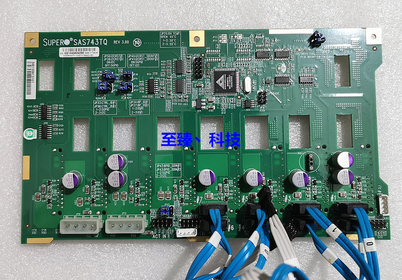 超微SAS硬碟背板 SUPER MICRO硬體 8盤位硬碟背板 SAS743TQ REV3.00 電腦硬碟擴充配件