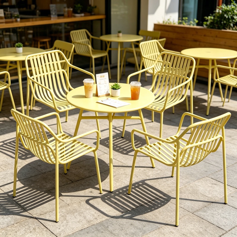 Nordic Style Outdoor Round Coffee Table and Chair Set, Balcony Leisure Table and Chair Set, Iron Art Table and Chair Set for Milk Tea Shop Outdoor Use Nordic Style Outdoor Round Coffee Table and Chair Set, Balcony Leisure Table and Chair Set, Iron Art Table and Chair Set for Milk Tea Shop Outdoor Use