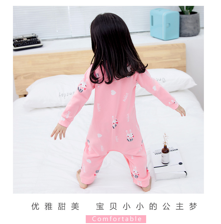Đồ ngủ trẻ em một mảnh mùa thu và mùa đông Túi cotton dài tay cho bé 1-3 tuổi 5 nam dày và phụ nữ điều dưỡng bụng dịch vụ tại nhà bộ body suit