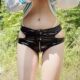 Purely Seductive Style Heels, Crotchless Zipper Pants, Sexy Women's Date Shorts, Revealing Shorts, Ultra-Short Pants