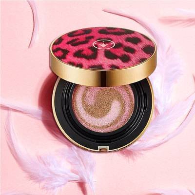迷她豹纹气垫bb霜遮瑕粉底隔离霜