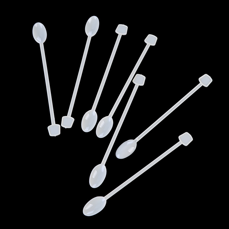 一次性长柄勺 一次性塑料药勺128*25*13mm 50只/包咖啡搅拌勺量勺