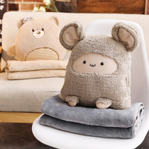 Car folding blanket Pillow Quilted for use with pillow cushions Multi-function Three-in-one office Nap Warmer with Sleeping Warmer