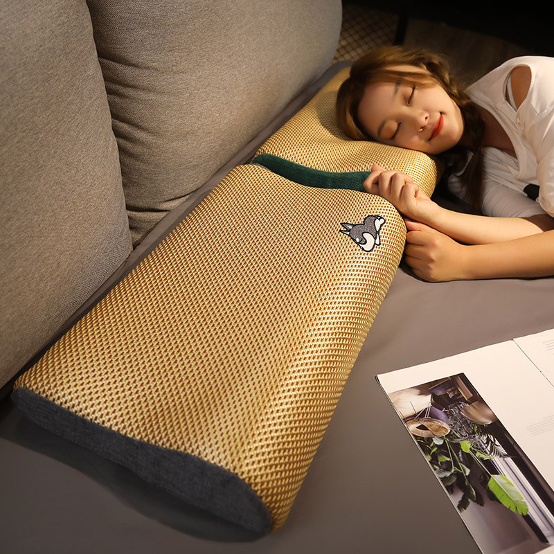 Summer cool mat pillow slow rebound memory cotton cervical spine protection sleep breathable student dormitory single sleeping artifact