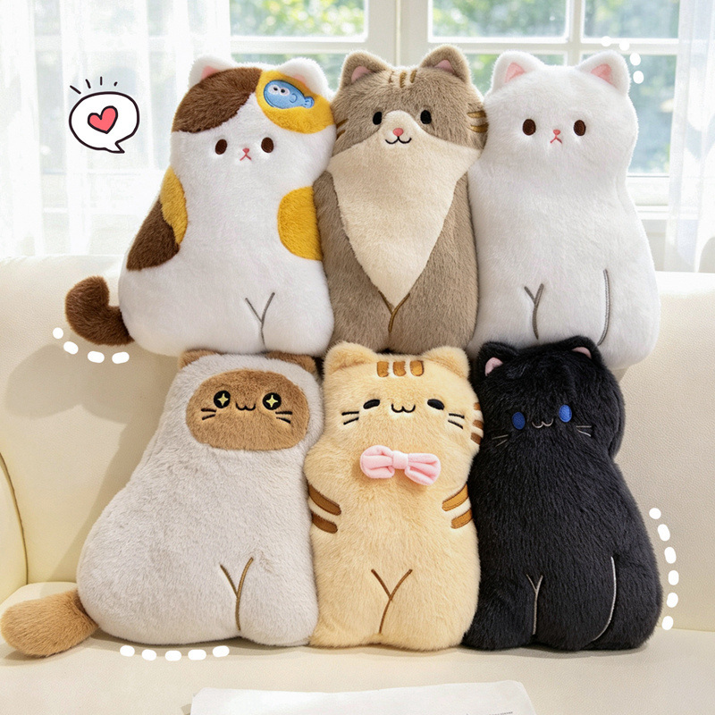 Cat Plush Toy Doll, Creative Birthday Gift for Girls and Best Friends, Sofa Throw Pillow, Dormitory Bed Stuffed Doll Cat Plush Toy Doll, Creative Birthday Gift for Girls and Best Friends, Sofa Throw Pillow, Dormitory Bed Stuffed Doll