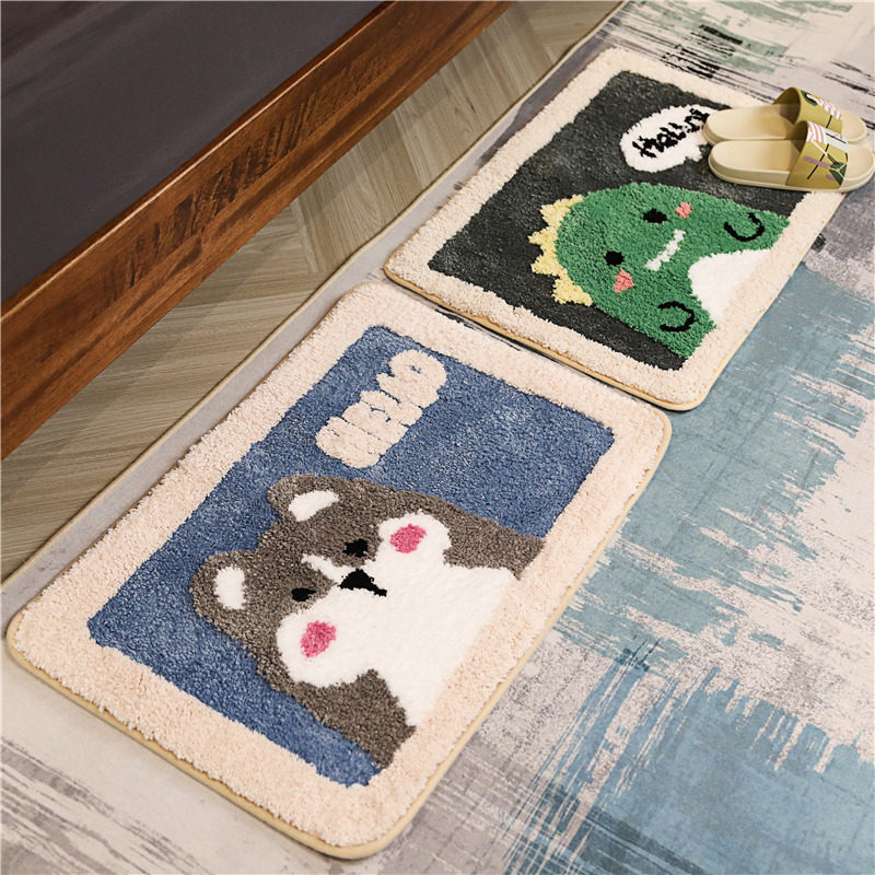 Cartoon Floor Mat Bathroom Mesh Red in door mat Bedroom Carpet Makeup Room Home waterproof anti-slip water Absorbent Foot Mat