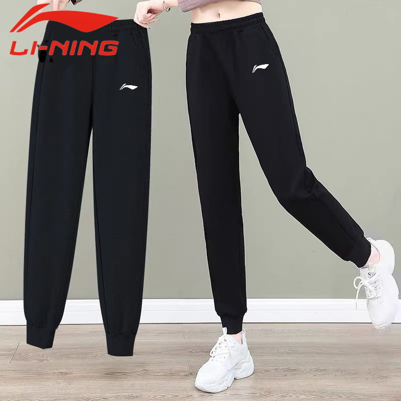 Li-Ning Women's Black Jogger Pants, Spring and Autumn 2025 New Style, Casual Loose Sweatpants, Spring Pants