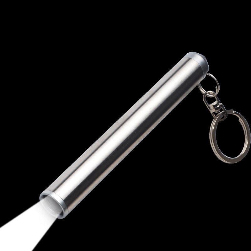 LED ultra-bright small flashlight stainless steel glare mini medical home outdoor long-range portable waterproof flashlight