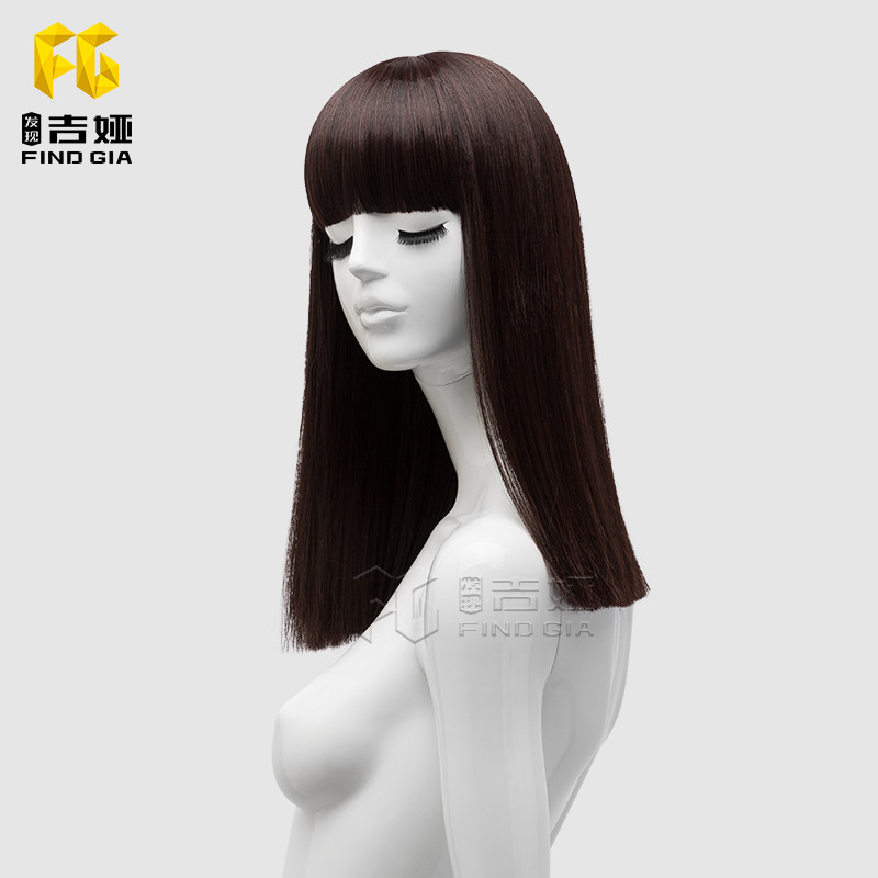 Geya model wig props women, Japan and US black short hair series with human head model wig 100 hitch GIA