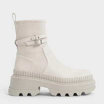 2022 Winter new thick bottom Martin boots Womens spring autumn Inn wind heightening of slim short boots 100 hitch pastry base boots