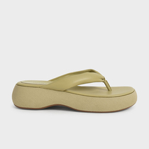 2022 Summer height Heightened Lean Beach Clip Toe Cool Slippers Holiday Wines smatsu Cakes Thick Bottom Slippers High Heel Sandals