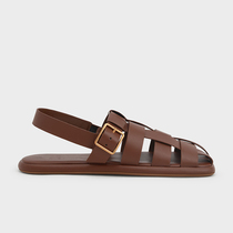 2022 spring and summer new square head braided hollowed-out flat-bottomed Mueller shoes female holiday after stumbling with low heel sandals women