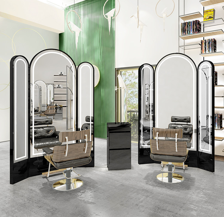 3AM hairdressingshop hair salon mirror single-sided stainless steel floor cut and haircut mirror net reddit full of mirror