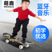 Scooter Children 3-6-12 years old Beginner child boy luminous flat four-wheeled skateboard Above 8-10 paddling board