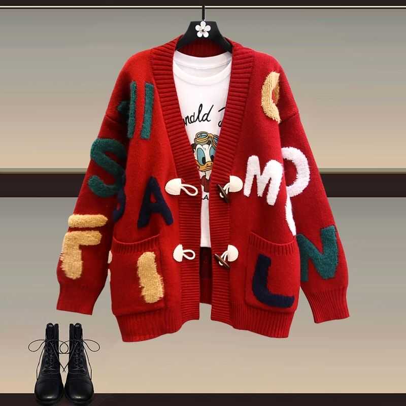 Plus Size Women's Clothing 2024 Fat Women's Autumn and Winter Outerwear Loose Casual Style Sweater Stylish Knitted Cardigan Top