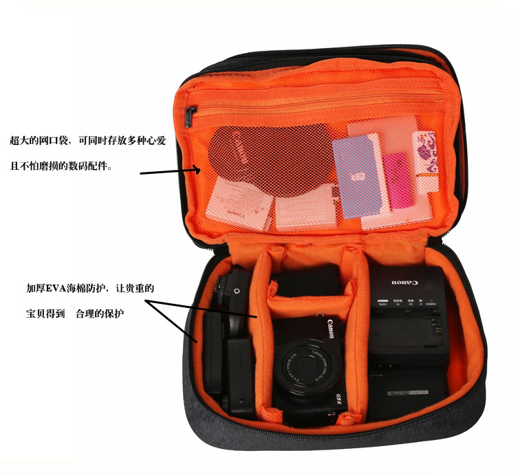 Miễn phí vận chuyển tăng gấp đôi ba lô chống thấm nước E6 phụ kiện kỹ thuật số sạc gói thẻ nhớ điện thoại di động nhập học gói đĩa U - Lưu trữ cho sản phẩm kỹ thuật số túi đựng tai nghe airpods 2