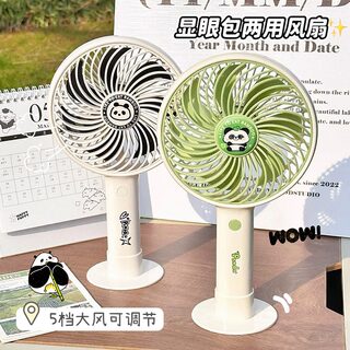 Cute Handheld Small Fan with Strong Wind Power for Student Dormitories, Offices, Desktops, USB Rechargeable Electric Fan