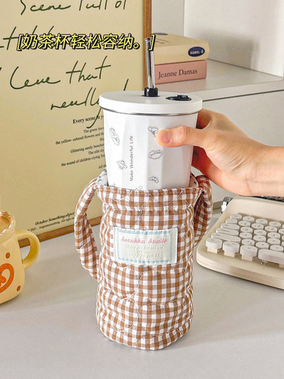 Portable Cup Sleeve for Milk Tea, Cold Drinks, Insulated Bag for Coffee, Water Cup, Insulated Cup Sleeve, Anti-Scald, Anti-Drop, Cold-Keeping, Thickened, for Women