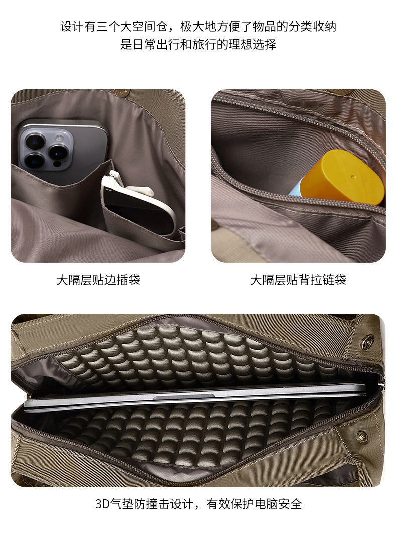 чемодан 2025新款多隔层女士通勤手提包可放a4文件14寸电脑袋托特包优胜者