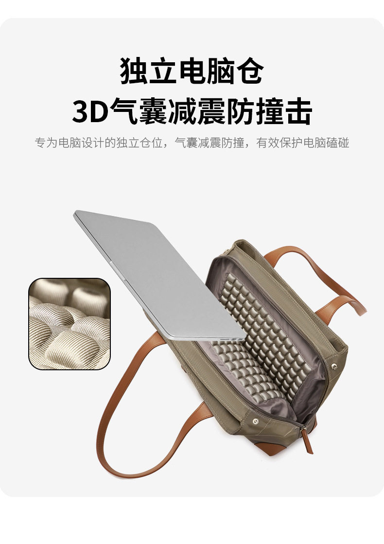 чемодан 2025新款多隔层女士通勤手提包可放a4文件14寸电脑袋托特包优胜者