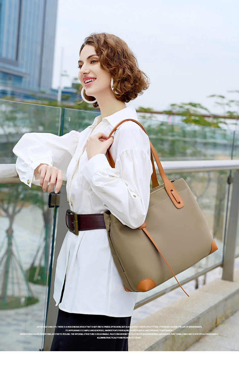 чемодан 2025新款多隔层女士通勤手提包可放a4文件14寸电脑袋托特包优胜者