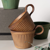  Jingdezhen handmade ceramic coffee cup Italian concentrated mug Japanese retro style vintage cup coarse pottery