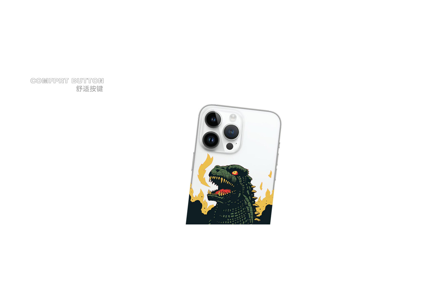 Godzilla Roaring Fire Smoke iPhone Case