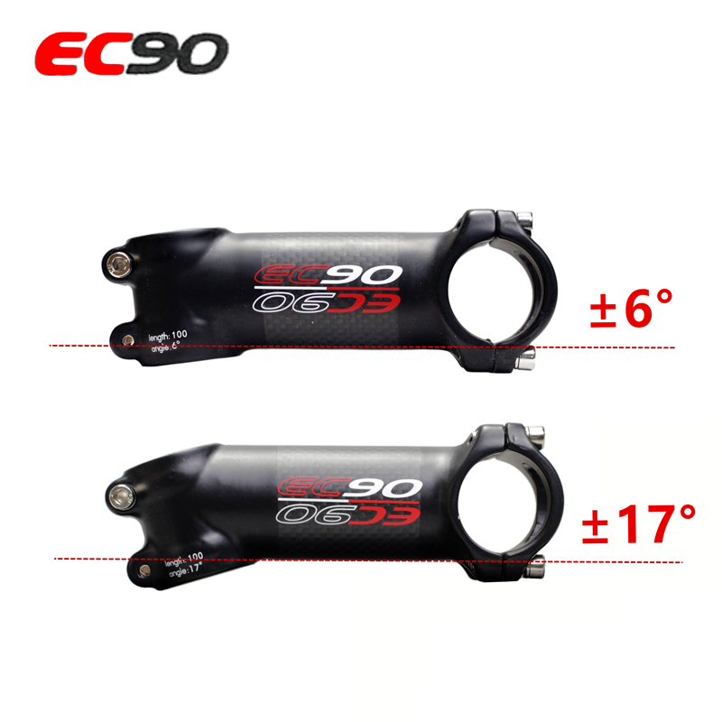 2021EC90 Boxed semi-carbon fiber lightweight bicycle riser short handle vertical mountain bike pole 6 degrees 17 degrees
