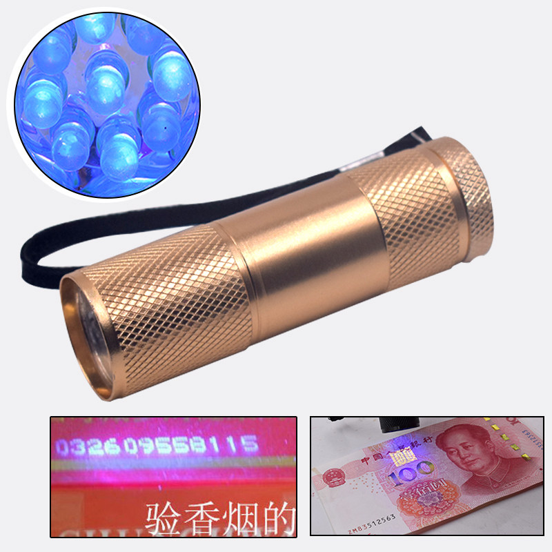 New version of purple light portable money detector small flashlight small ultraviolet money detector fluorescent agent detection pen