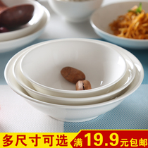 6 7 8 9 inch pure white ceramic bucket bowl Salad bowl Rice bowl Vegetable bowl Malatang bowl Soup bowl Noodle bowl