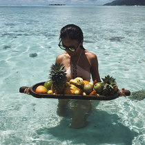 99966442 new pink sexy one-piece hot spring ins swimsuit women Belly Belly halter bikini