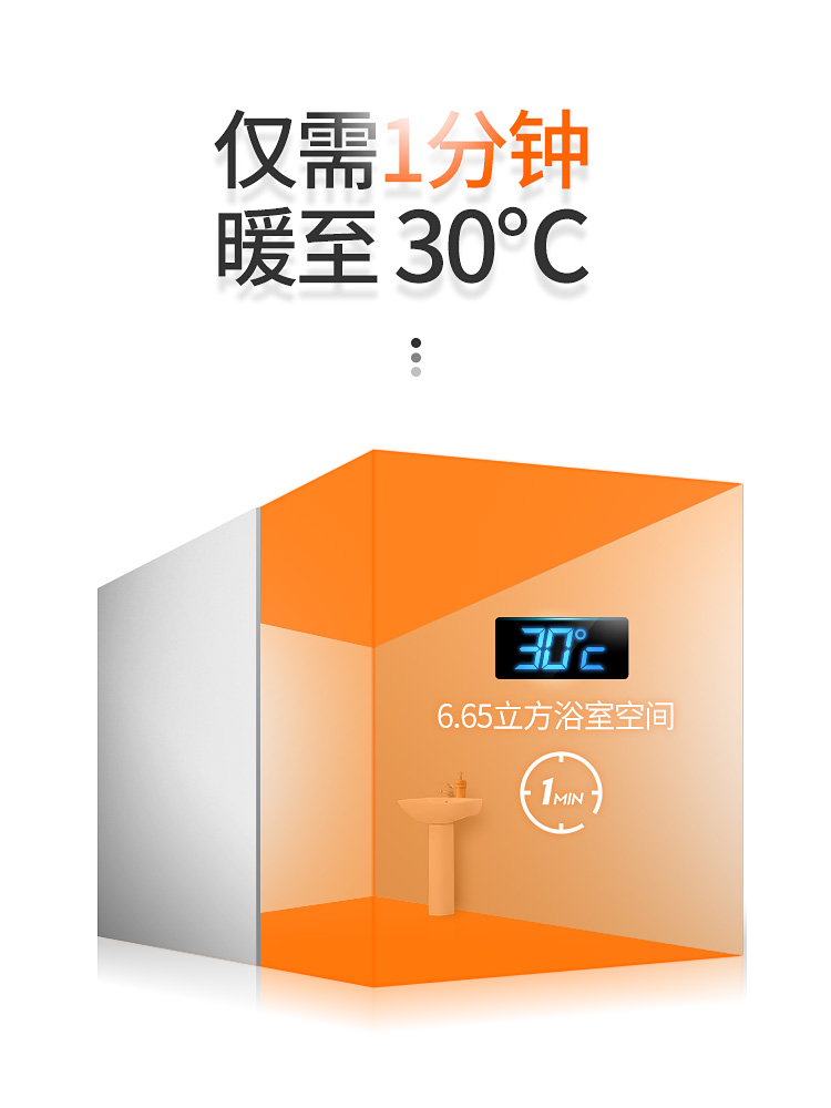 Midea heater Yuba lamp Heater Heating exhaust fan Lighting Five-in-one integrated ceiling Powder room Bathroom