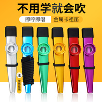 Metal kazoo kazoo guitar ukulele companion card group flute niche instrument simple and easy to learn