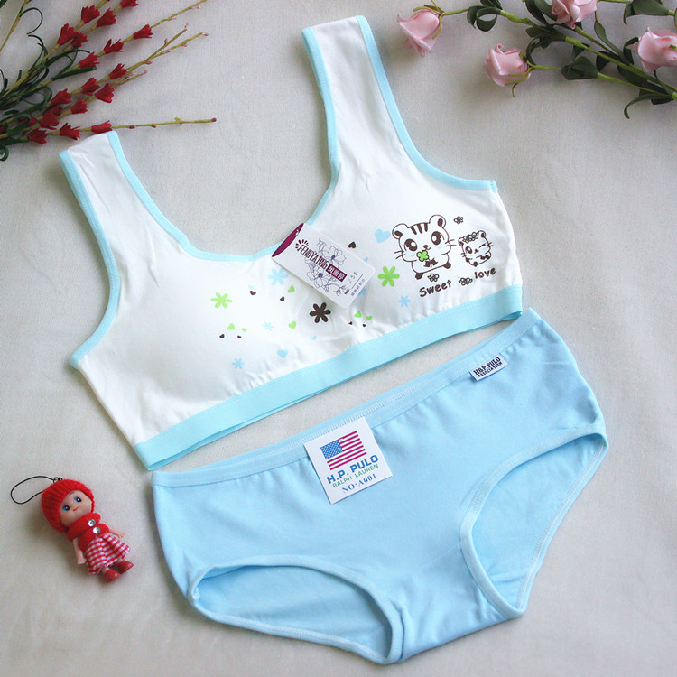 Cô gái áo ngực cotton không có vành vest phát triển thanh niên học sinh trung học cơ sở cô gái tóm tắt đồ lót mùa hè triumph đồ lót
