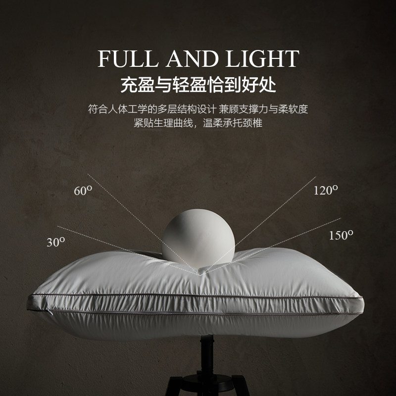寐120S白鹅毛羽绒枕复合子母枕:睡醒不落枕的秘密!可拆卸设计太绝了!-羽绒枕-淘宝好物网