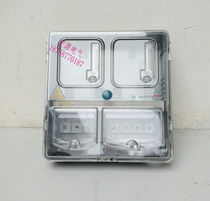 Plastic transparent single-phase 2 households meter box Two meters electronic plug-in card two households prepaid meter box Photovoltaic box