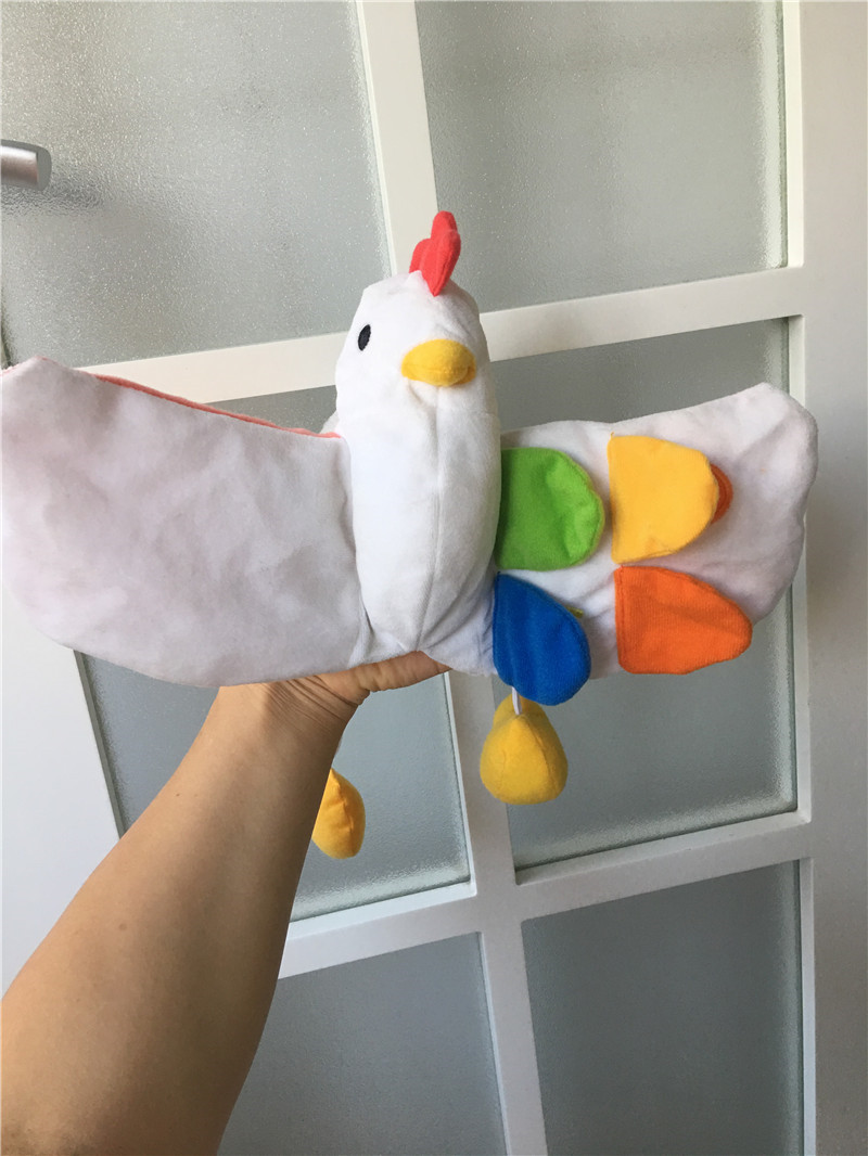 Clear Cabin Hand Puppet Toys Early Teach Parent-child Interaction Toy Mouth Can Move With Loud paper Bell