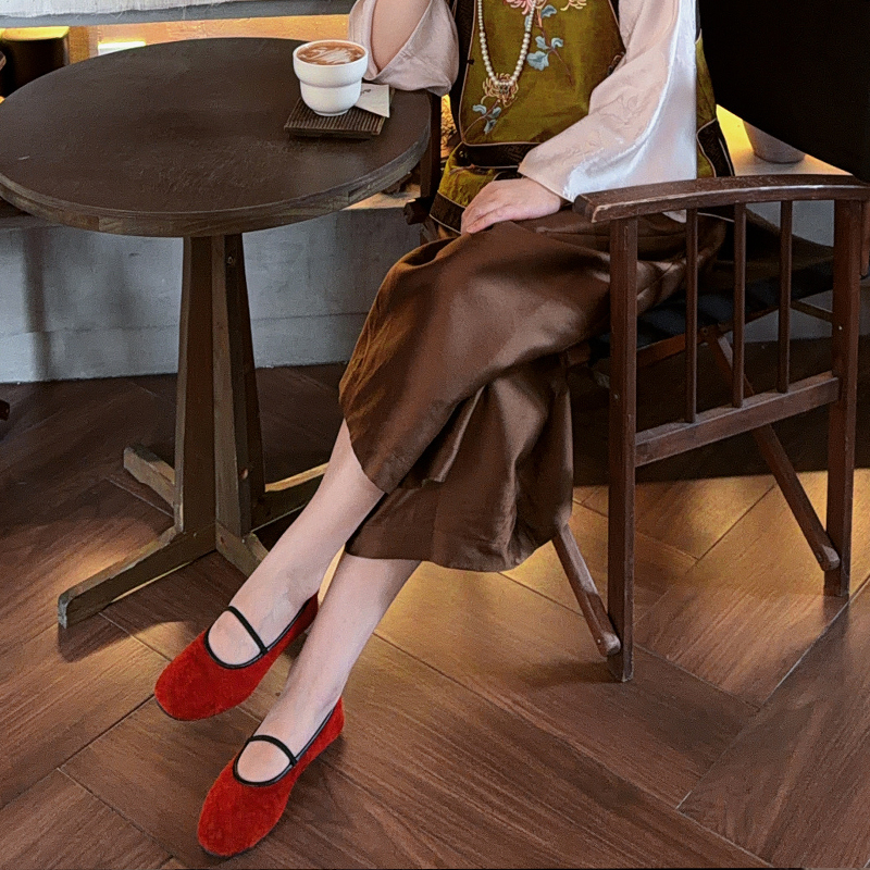 Zhong Xiaonian [Nian Chang'An] 2026 Autumn New Solid Color Casual Versatile Wool Wide-Leg Pants for Women