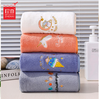 超级好用！珊瑚绒家用不掉毛毛巾2条装