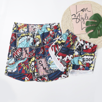 Beach pants mens quick-drying can go into the water plus size fat summer seaside couple five-point shorts swimming trunks womens boxer