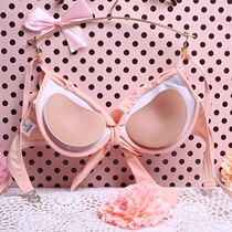 Small chest artifact swimsuit chest pad female breathable sponge invisible paste bra inserts big chest gathered skin color underwear pad