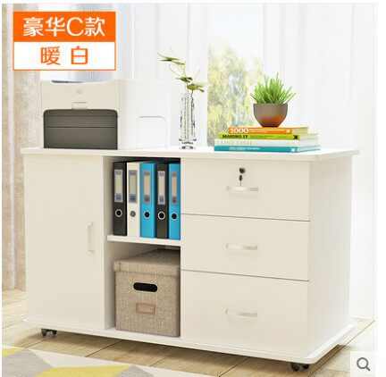 Simple and short cabinet can be moved 70cm long wooden living room cabinet 80 material small storage file cabinet 90 study thickened