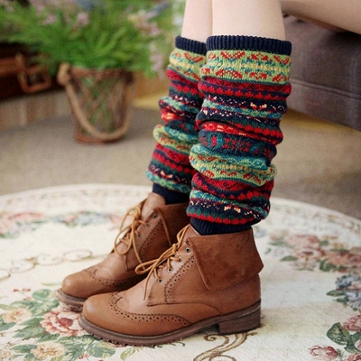 Autumn and winter Children's woolen wool socks Big Boy students Thickening Warm Kneecap Girl Piles Of stockings Long Sox Socks Over Knee Wear